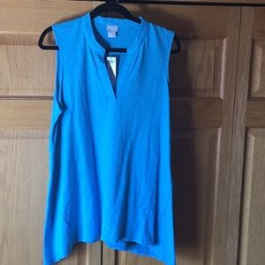 Sleeveless Blue Top